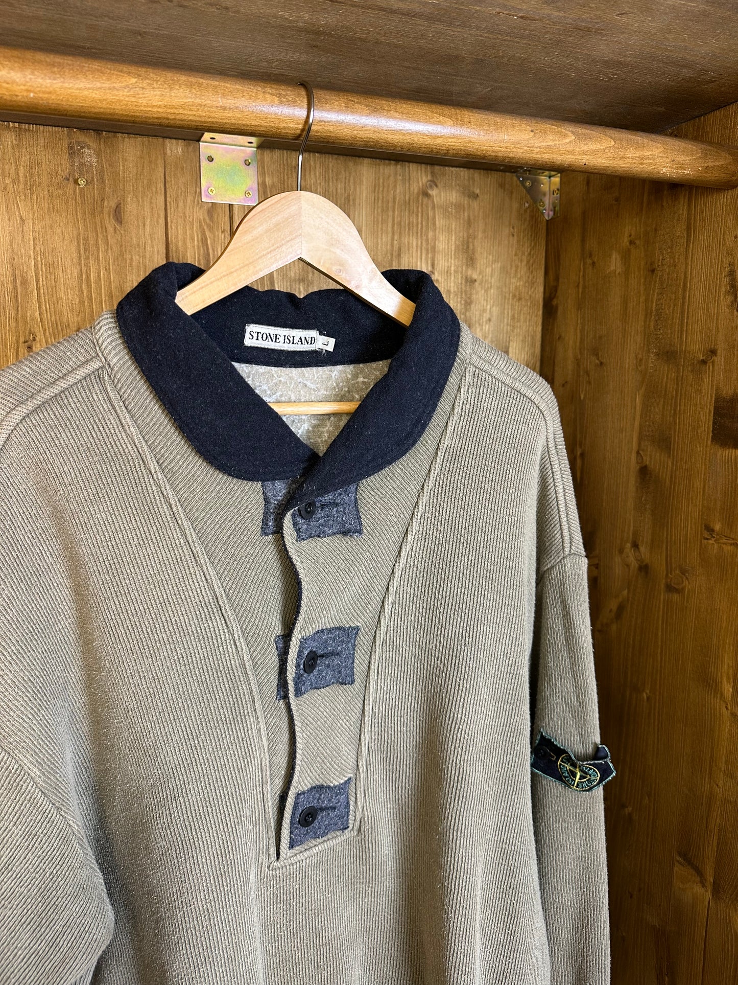 AW85 COTONE A COSTE JUMPER in Khaki