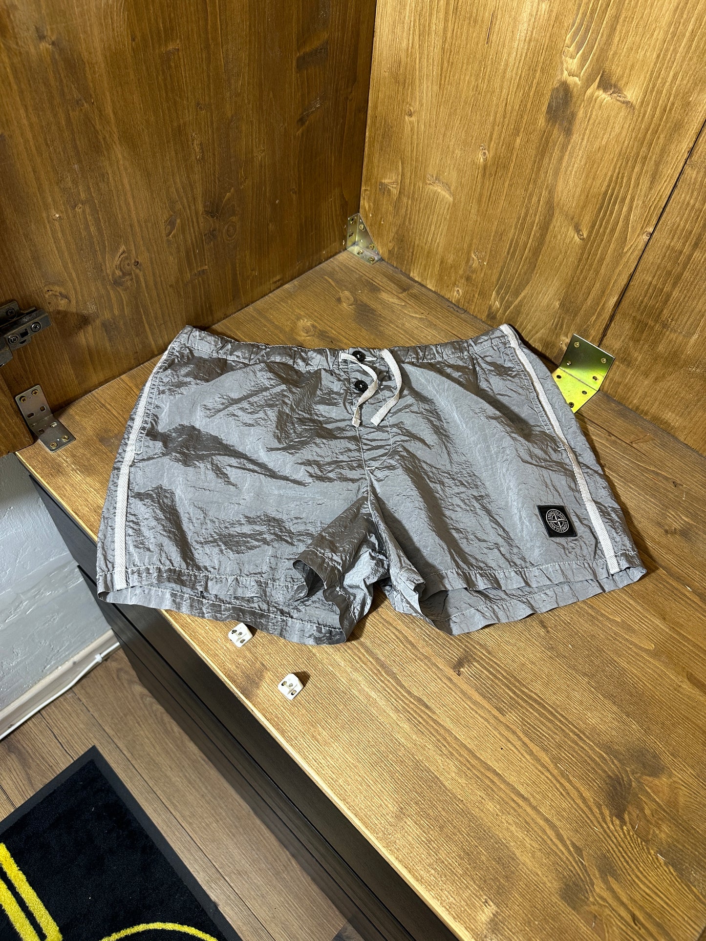 SS25 NYLON METAL SWIMSHORT In Grey
