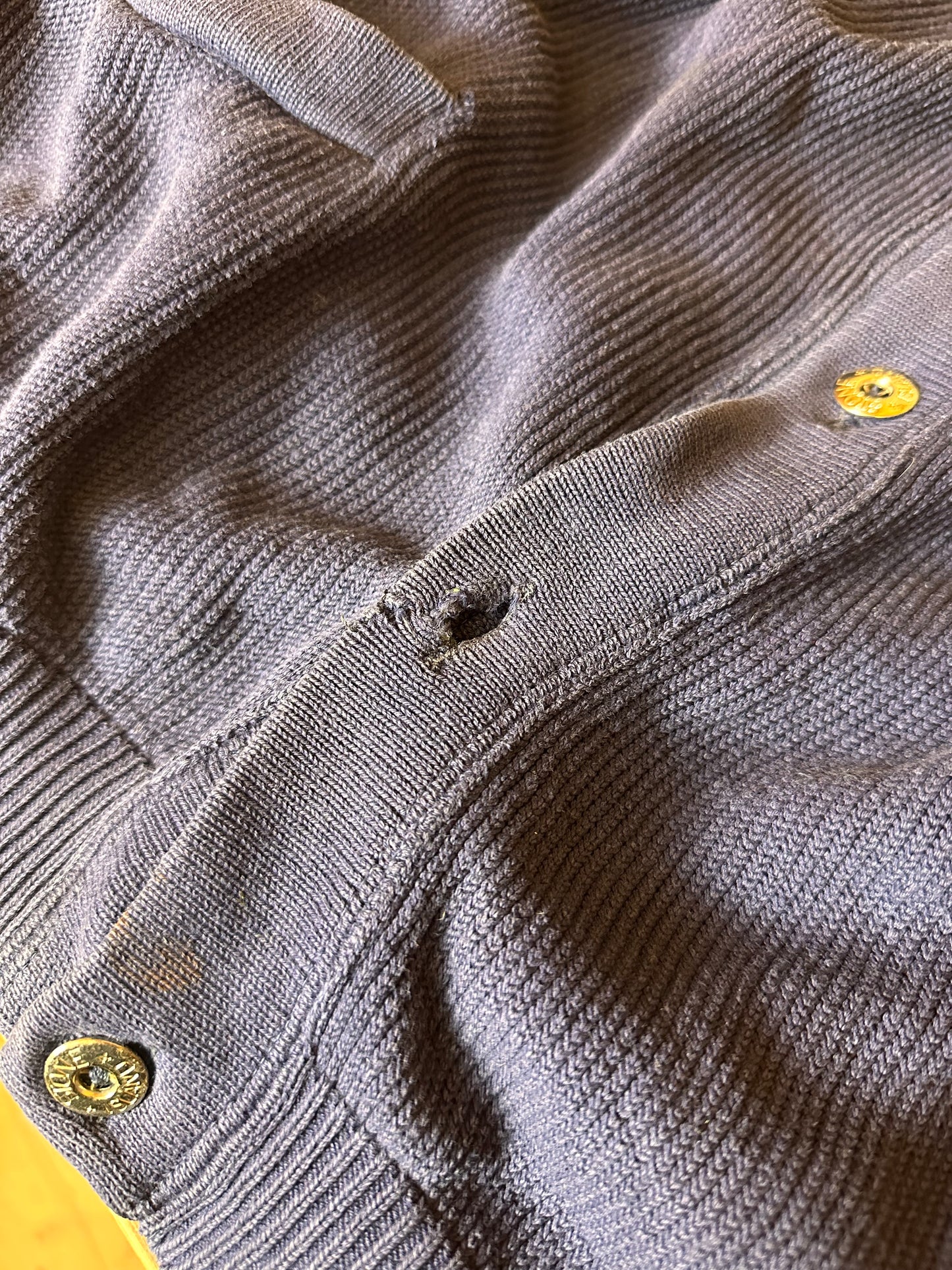 80s COTTON CARDIGAN in Purple