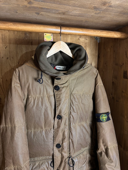 AW00 WAXED COTTON PARKA in Terra Brown