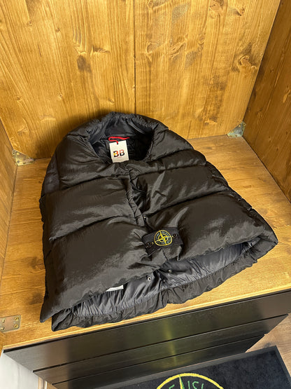 AW22 NYLON METAL IN ECONYL REGENERATED NYLON WITH DOWN-TC in Deep Black