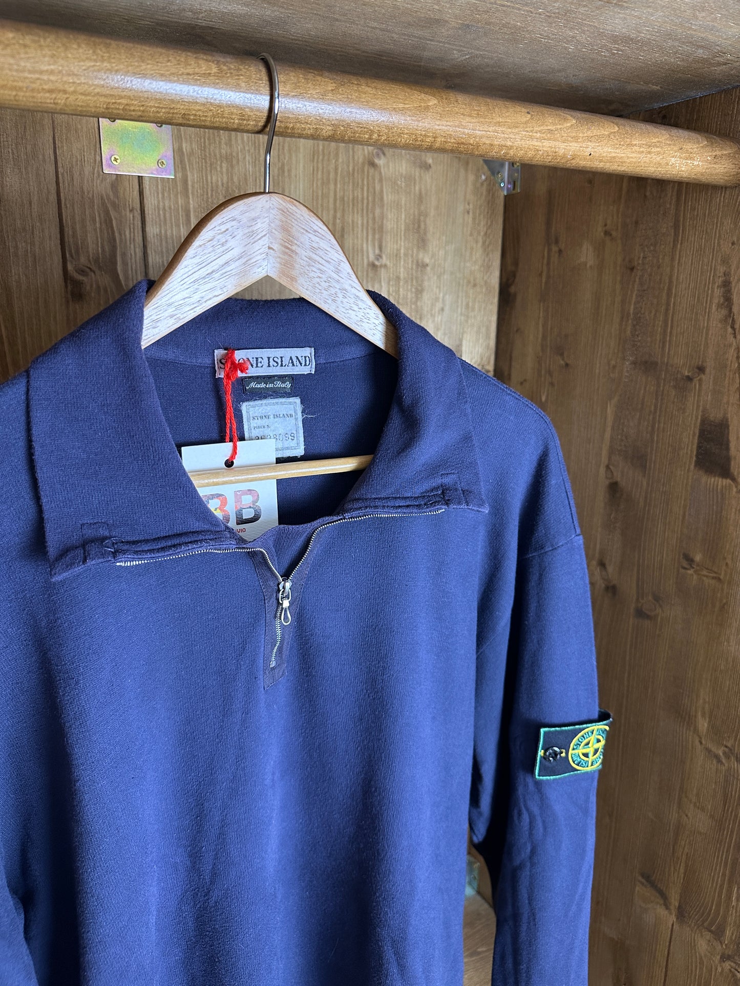 SS97 1/4 ZIP COTTON JUMPER in Blue Blueberry