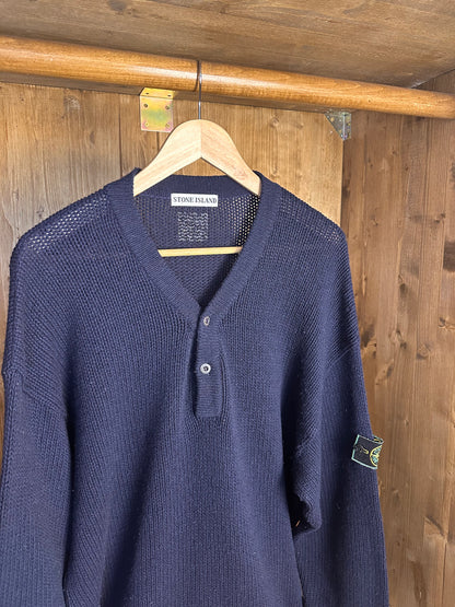 80s WOOL JUMPER in Blue Midnight