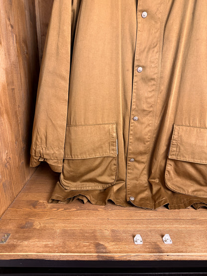 AW89 RASO GOMMATO TRENCHCOAT in Camel Brown