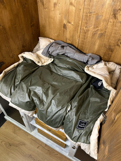 AW09 NYLON OPAQUE GOOSE DOWN PARKA in White