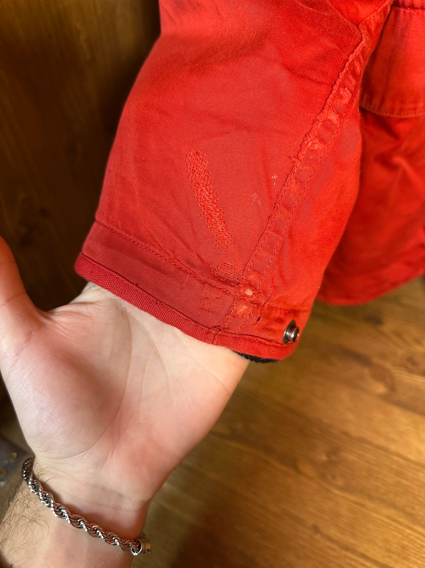 AW1992 RASO GOMMATO BURNT RED with detachable wool liner