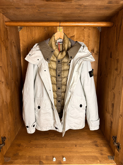 AW15 DAVID TC WITH DETACHABLE DOWN INNER in White