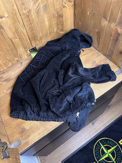 AW20 FROST CORDUROY Supreme X Stone Island sample piece in Jet Black