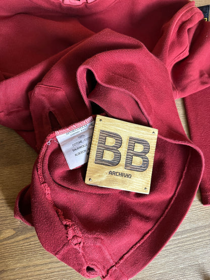 SS01 COTTON CREWNECK in Brick Red