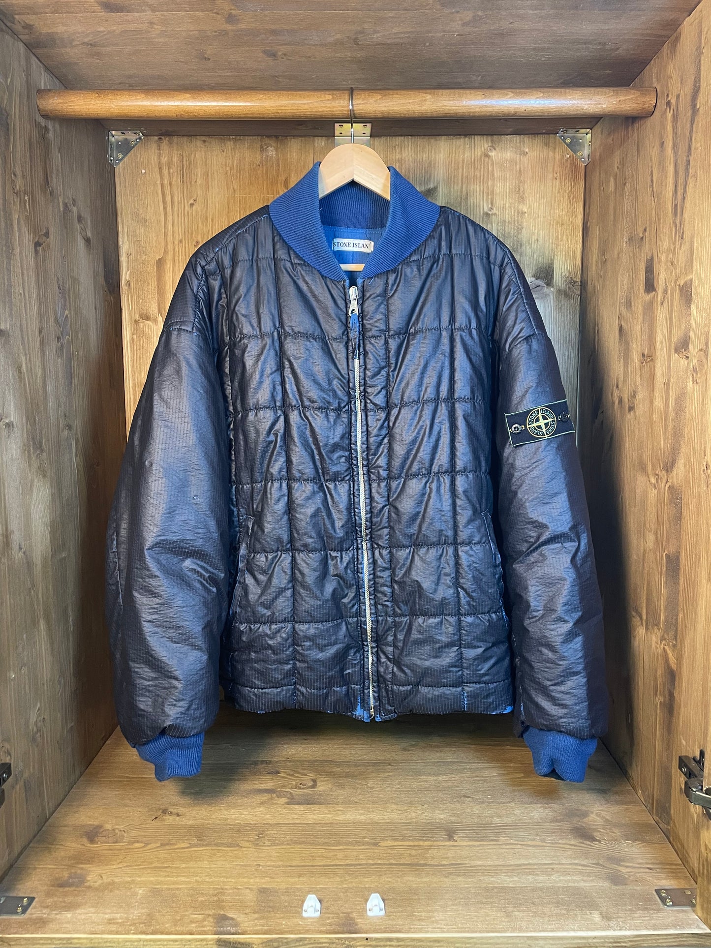 1988 Ripstop grid royal blue bomber