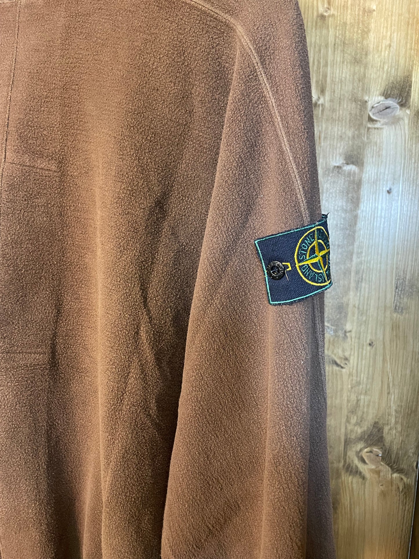 1988 Rollkragenpullover aus Teddyfleece in Braun