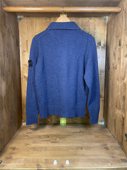 BLUE WOOL CARDIGAN