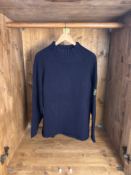 AW90s WOOL JUMPER in Black Blue