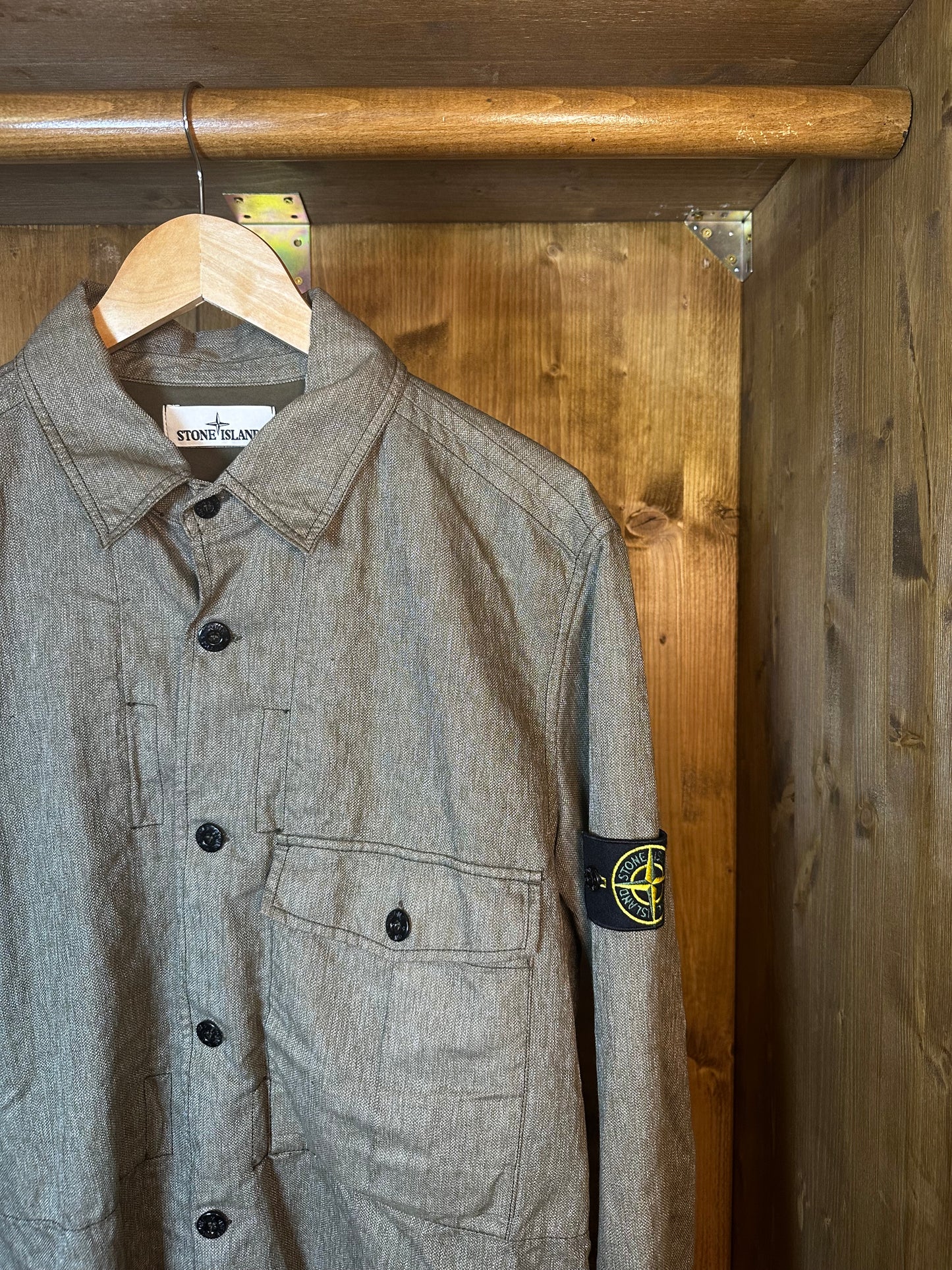 RAW COTTON BROWN DENIM SHIRT