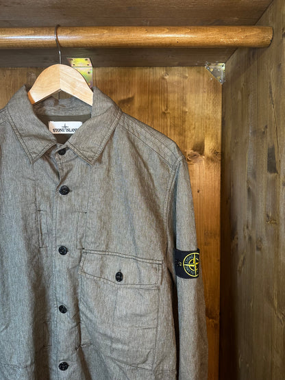 RAW COTTON BROWN DENIM SHIRT