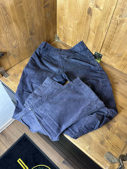 AW00s CARGO JEANS in Blue Green & Sepia Brown