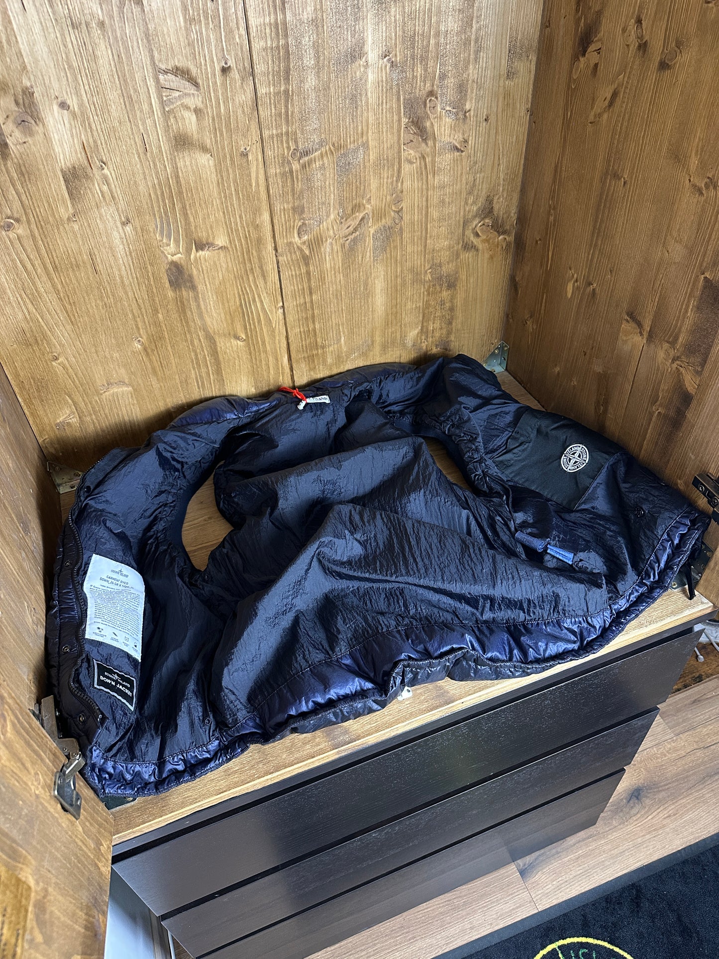 AW11 GARMENT DYED DOWN_26 GR x SQM_N VEST in Two Tone Dark Blu