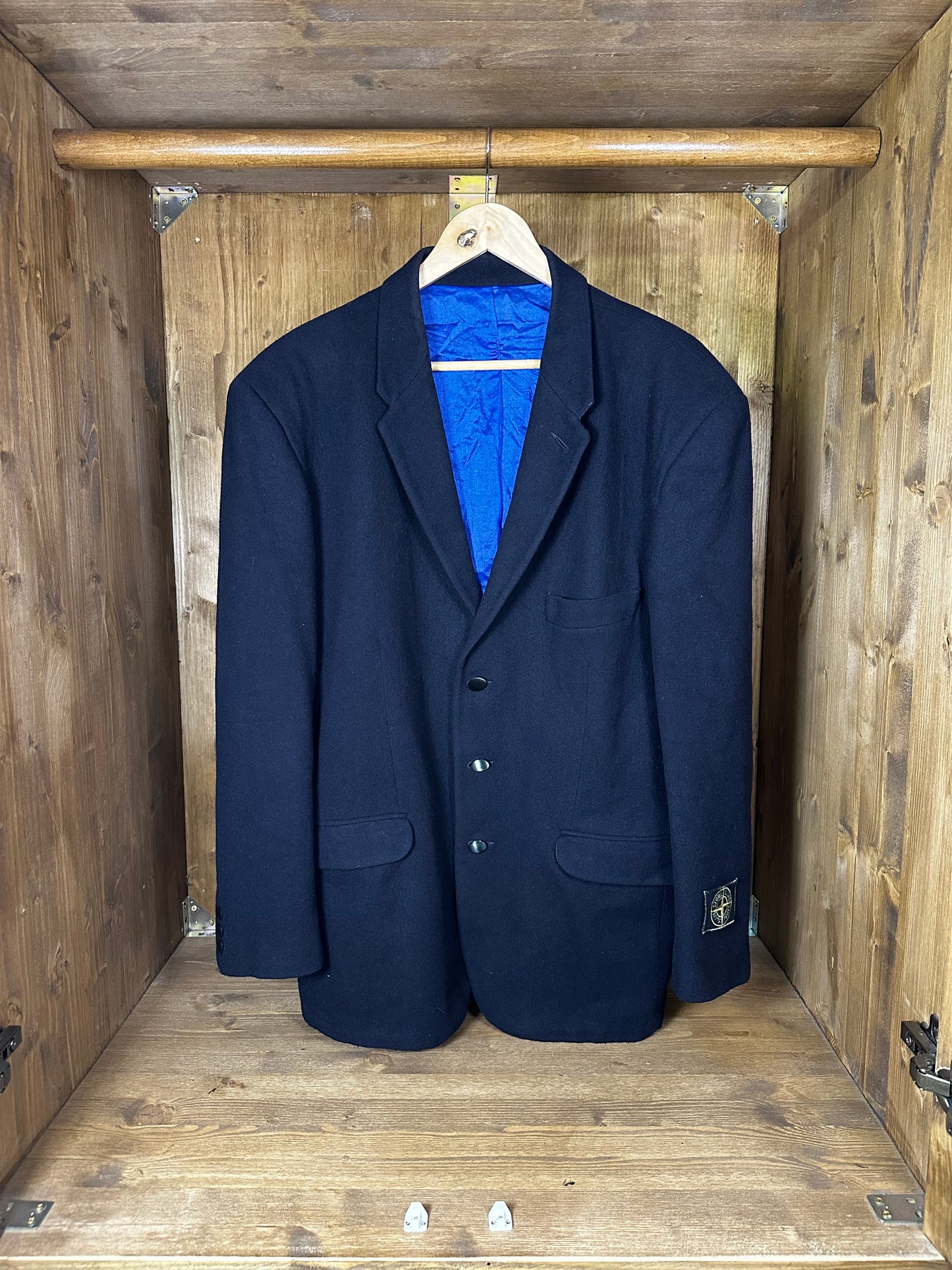 AW19884/85 WOOL BLAZER SQUARE PATCH