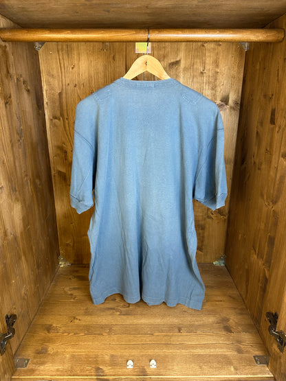 SS89 MARINA TEE RUBBER REINFORCED BUTTONHOLE in Cyan Blue