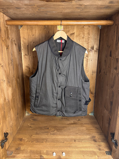 AW03 COTTON POLYAMIDE VEST in Faded Brown