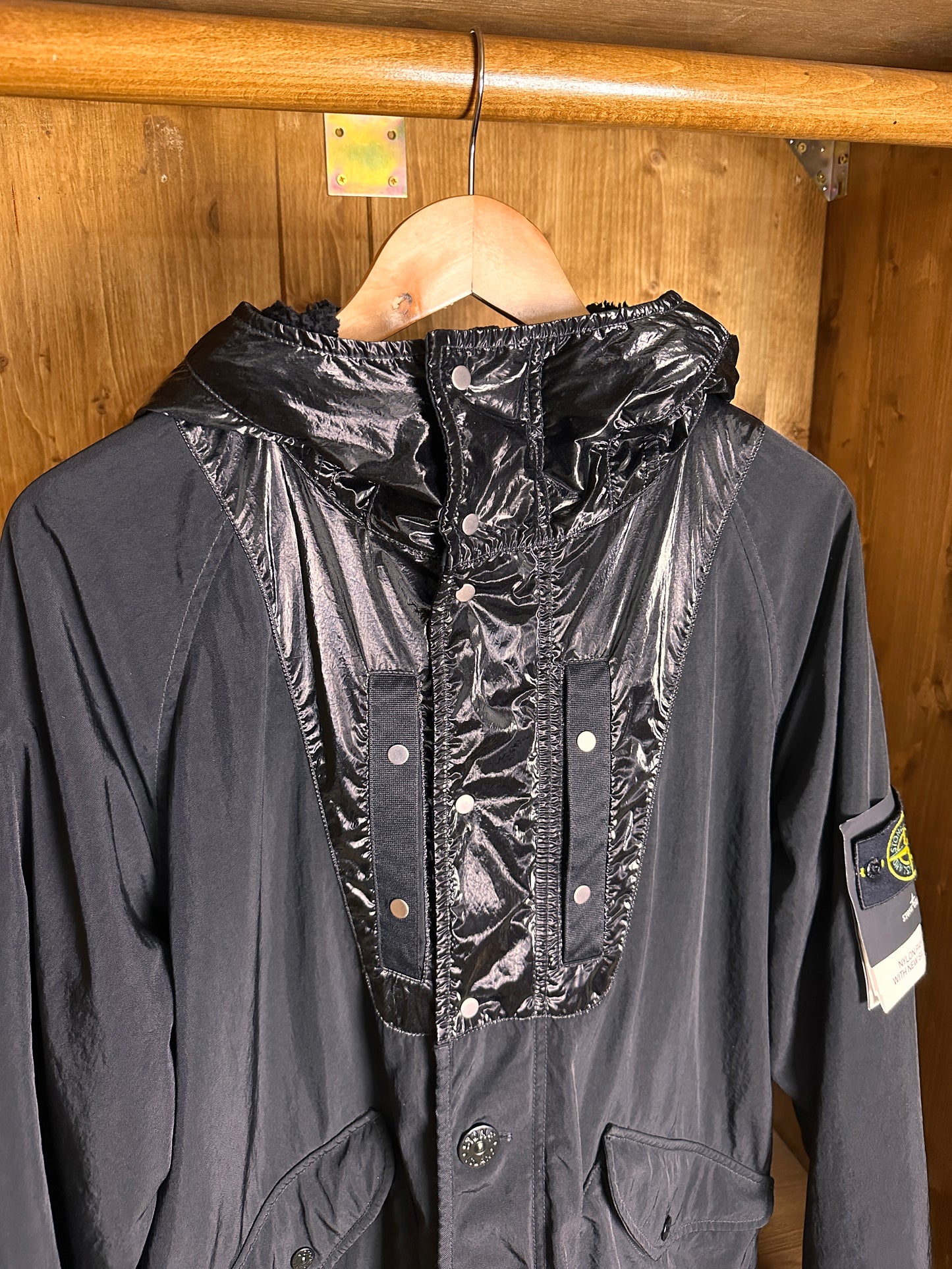 AW24 NYLON PANAMA WITH NEW SILK LIGHT in Deep Black