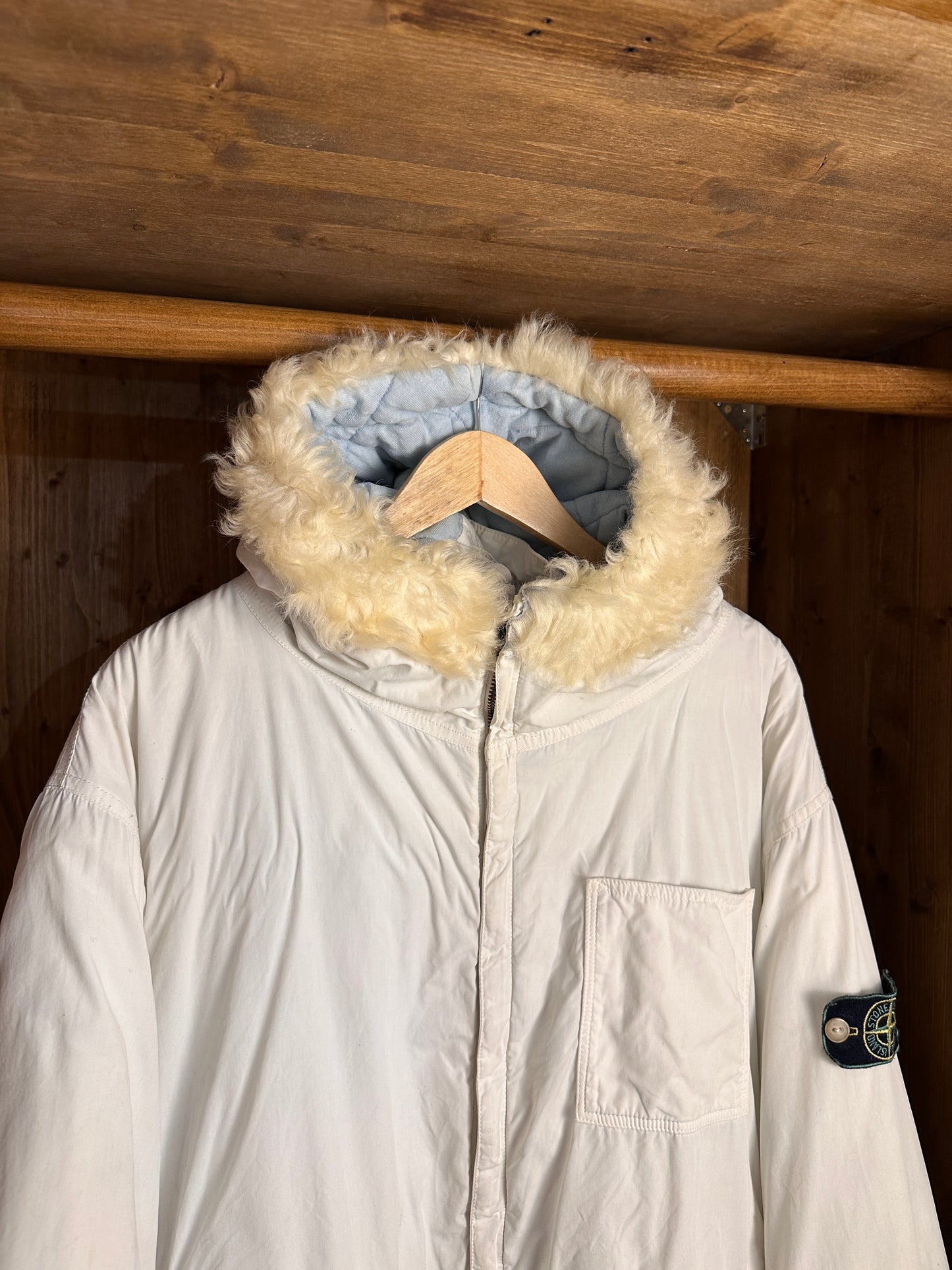 AW84 JOCK COUNTRY QUILTED JACKET in Pure White & Light Green