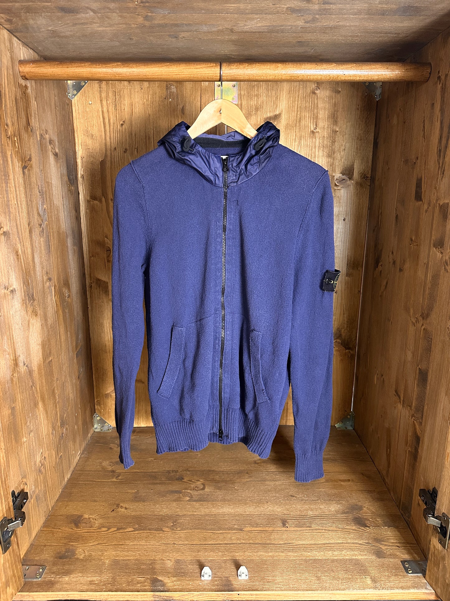 SS15 MUSSOLA GOMMATA HOODIE AUS BAUMWOLLE MIT REISSVERSCHLUSS in Hellblau