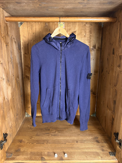 SS15 MUSSOLA GOMMATA HOODIE AUS BAUMWOLLE MIT REISSVERSCHLUSS in Hellblau