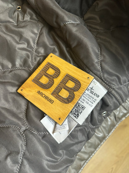 AW15 MUSSOLA GOMMATA FLIGHT BOMBER WITH SHEEPSKIN COLLAR in Olive Green