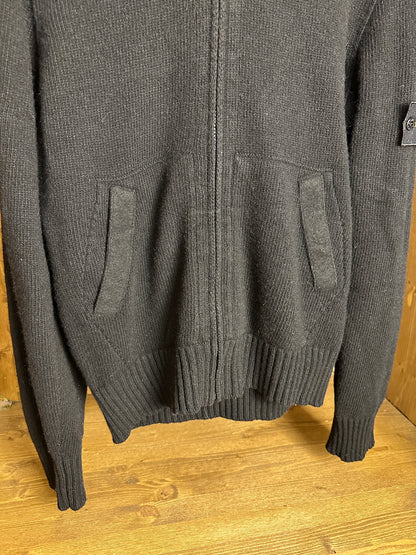 AW11 WOOL NYLON HOODED JACKET in Black