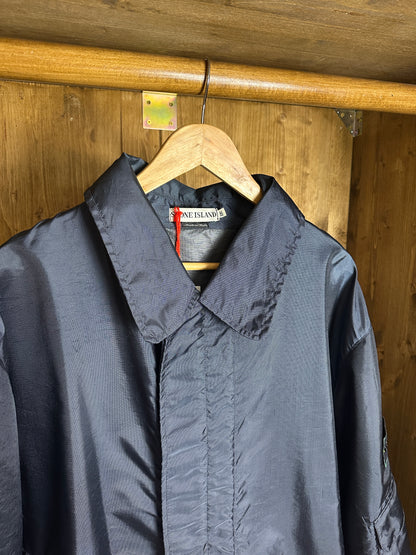 SS97  FORMULA STEEL TRENCH COAT  in Steel Blue