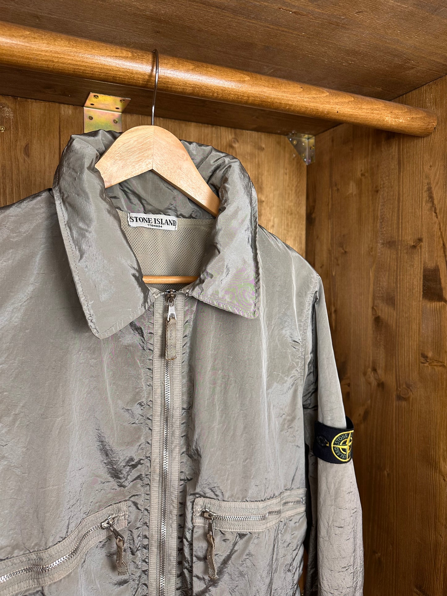 SS08 NYLON METAL FLIGTH BOMBER from Archivio in Space Grey