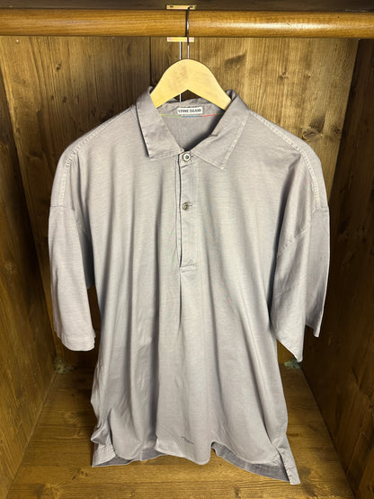 SS89 STONE ISLAND MARINA POLO “Rainbow Stitching” in Grey