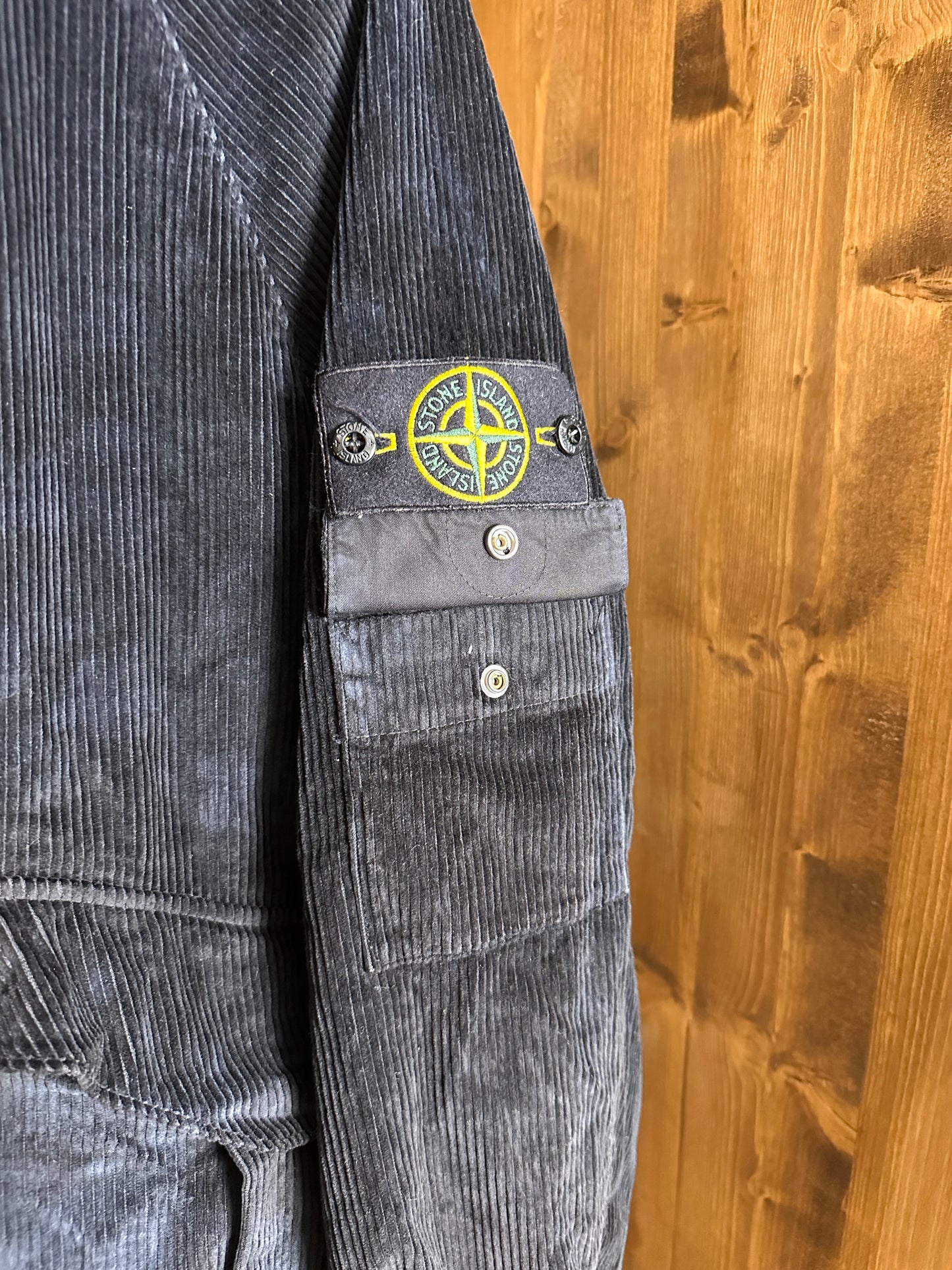 AW20 FROST CORDUROY Supreme X Stone Island sample piece in Jet Black