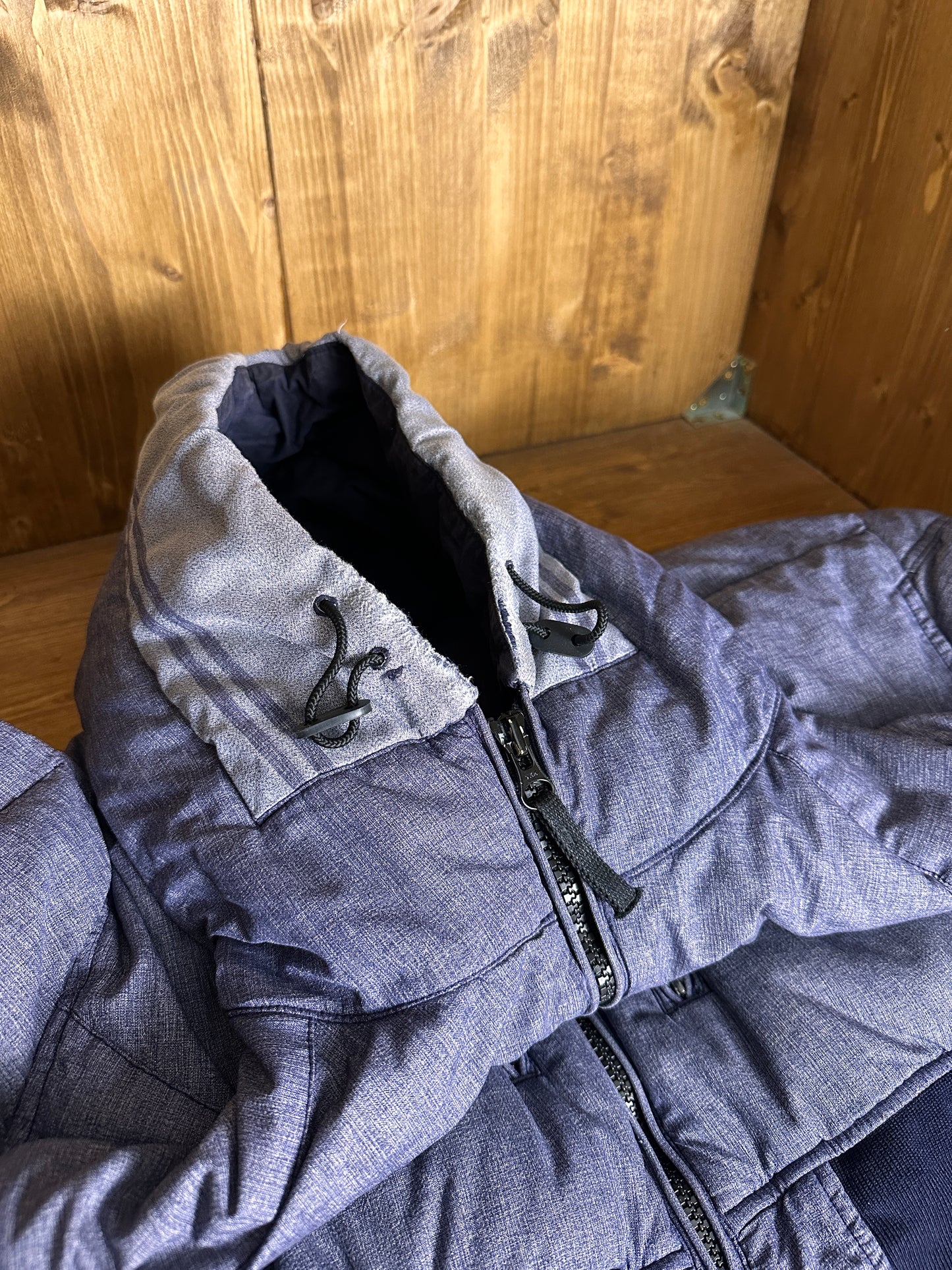 AW14 MIX FIBRE WATRO TELA DOWN in Mixed Blue