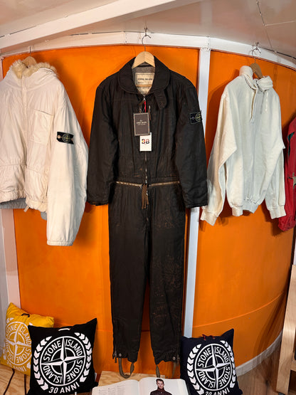 AW89/90 RASO GOMMATO COLOURED COVER BOILER SUITS in Dark Brown