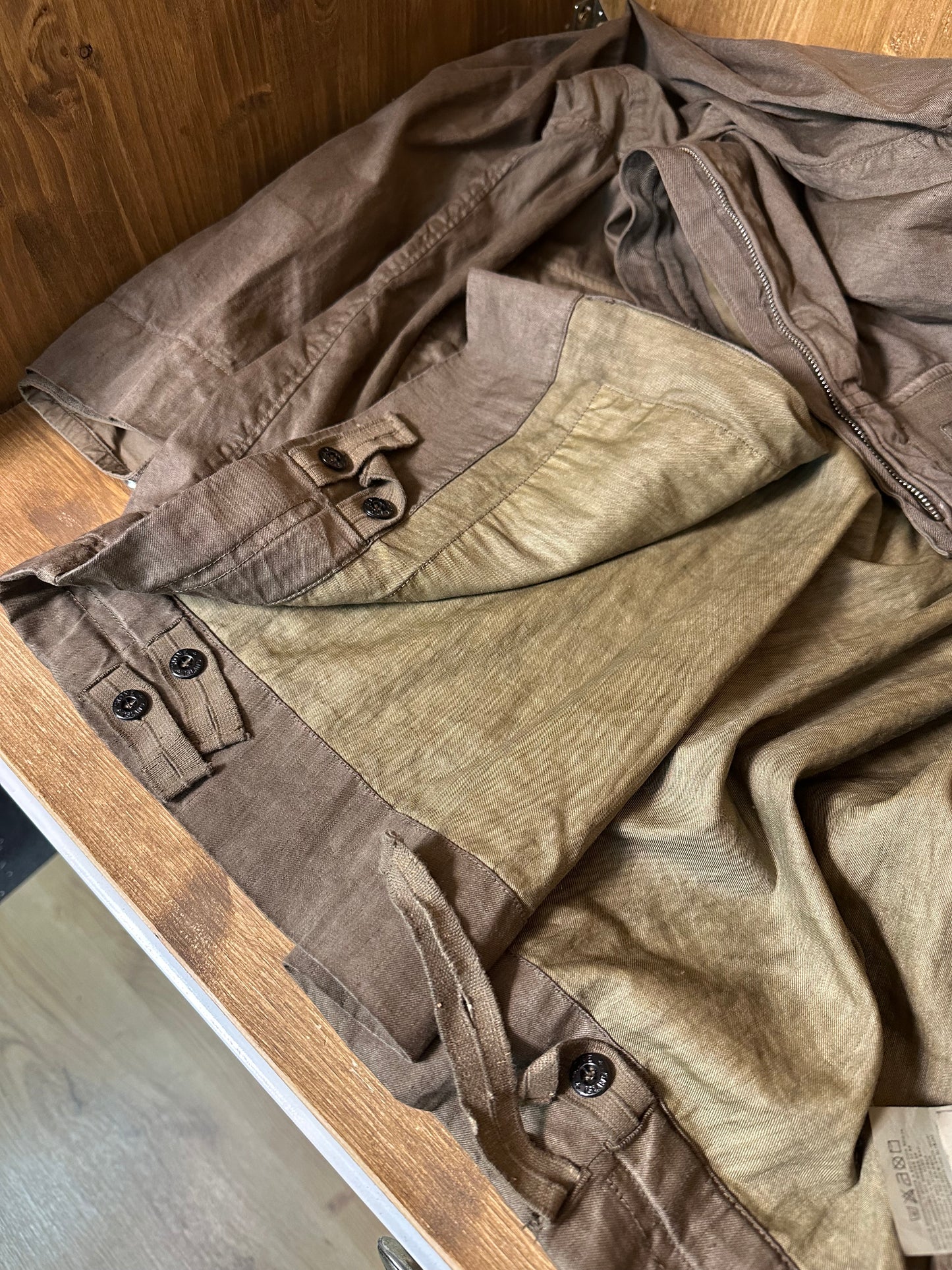 SS04 BROWN WOOD LINO FLAX