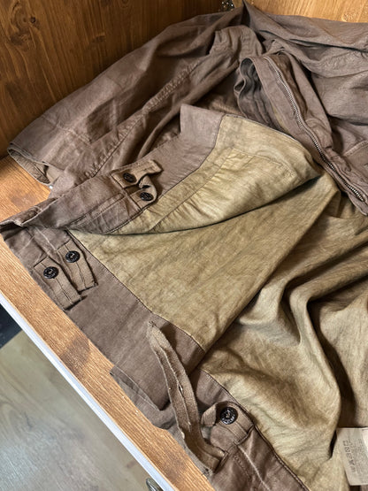 SS04 BROWN WOOD LINO FLAX