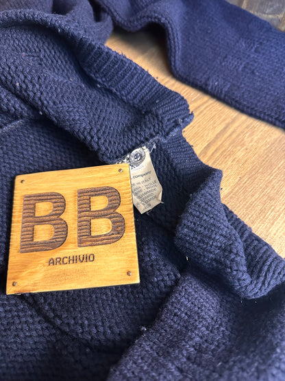 80s WOOL JUMPER in Blue Midnight