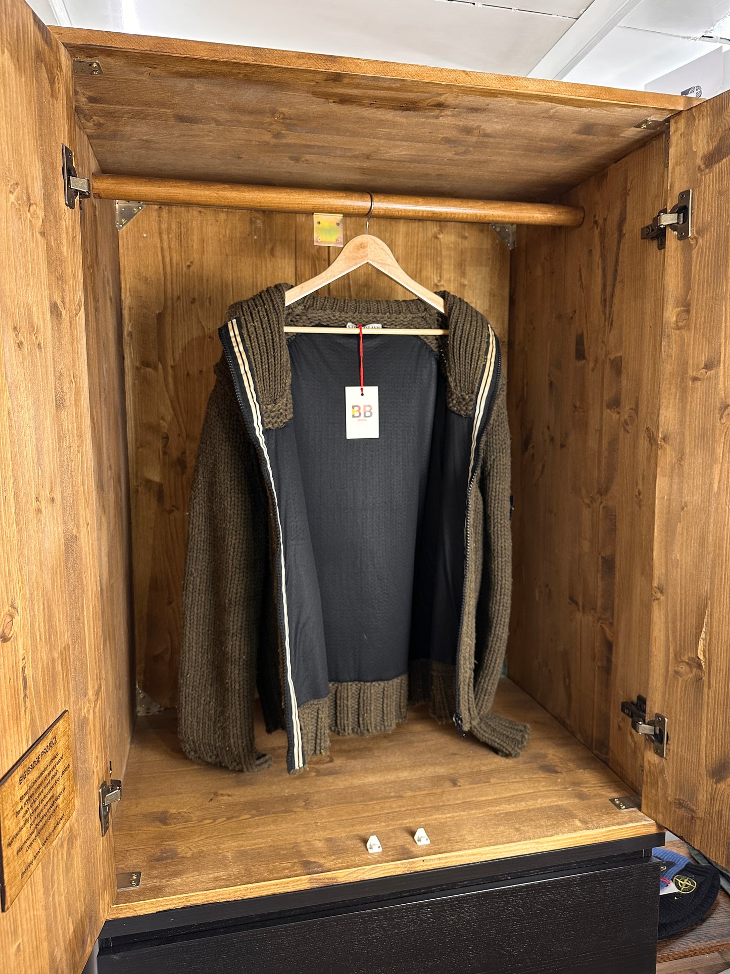 AW08 WOOL HOODED WIND RESISTANT JACKET in Chestnut Brown