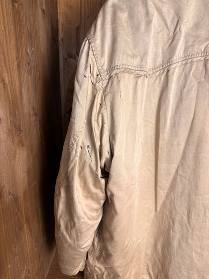 AW88 RASO GOMMATO DOUBLE BREASTED SHEEPSKIN LINER JACKET in Beige