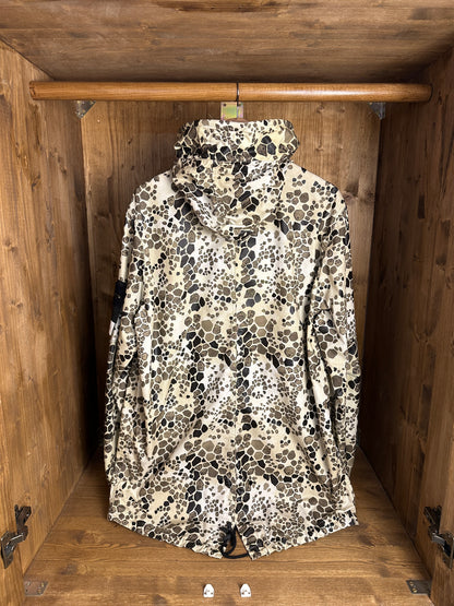SS18 ALLIGATOR CAMO LIGHT COTTON/NYLON REP PARKA in Mixed Shades of Brown