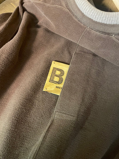 1988 Rollkragenpullover aus Teddyfleece in Braun