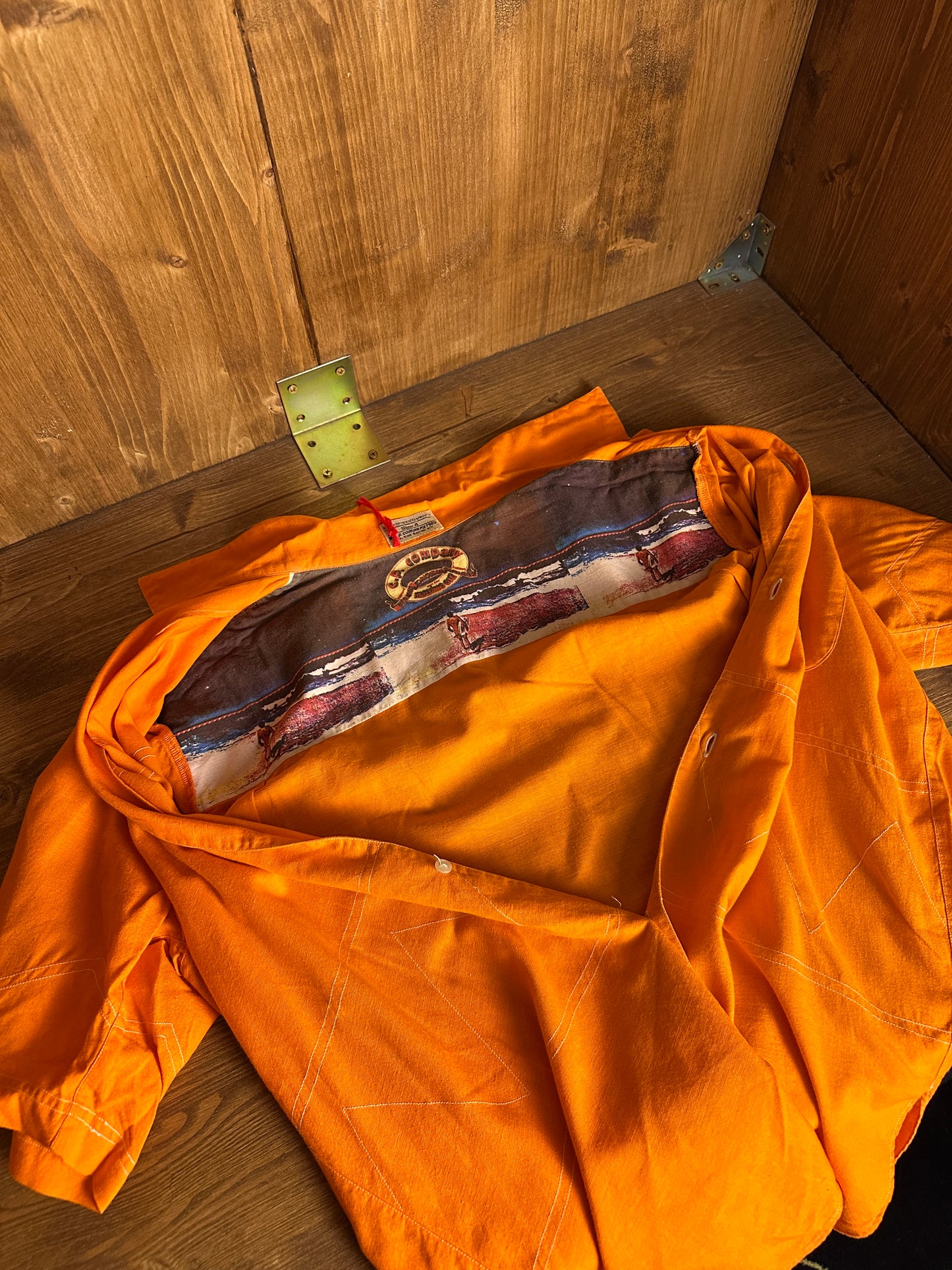 SS80 SURFER LOGO COTTON SHIRT in Pastel Orange