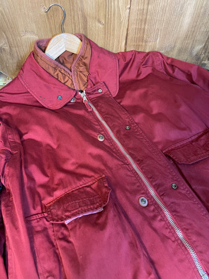 Burgunderrote Bomberjacke von Raso Gommato aus dem Jahr 1992