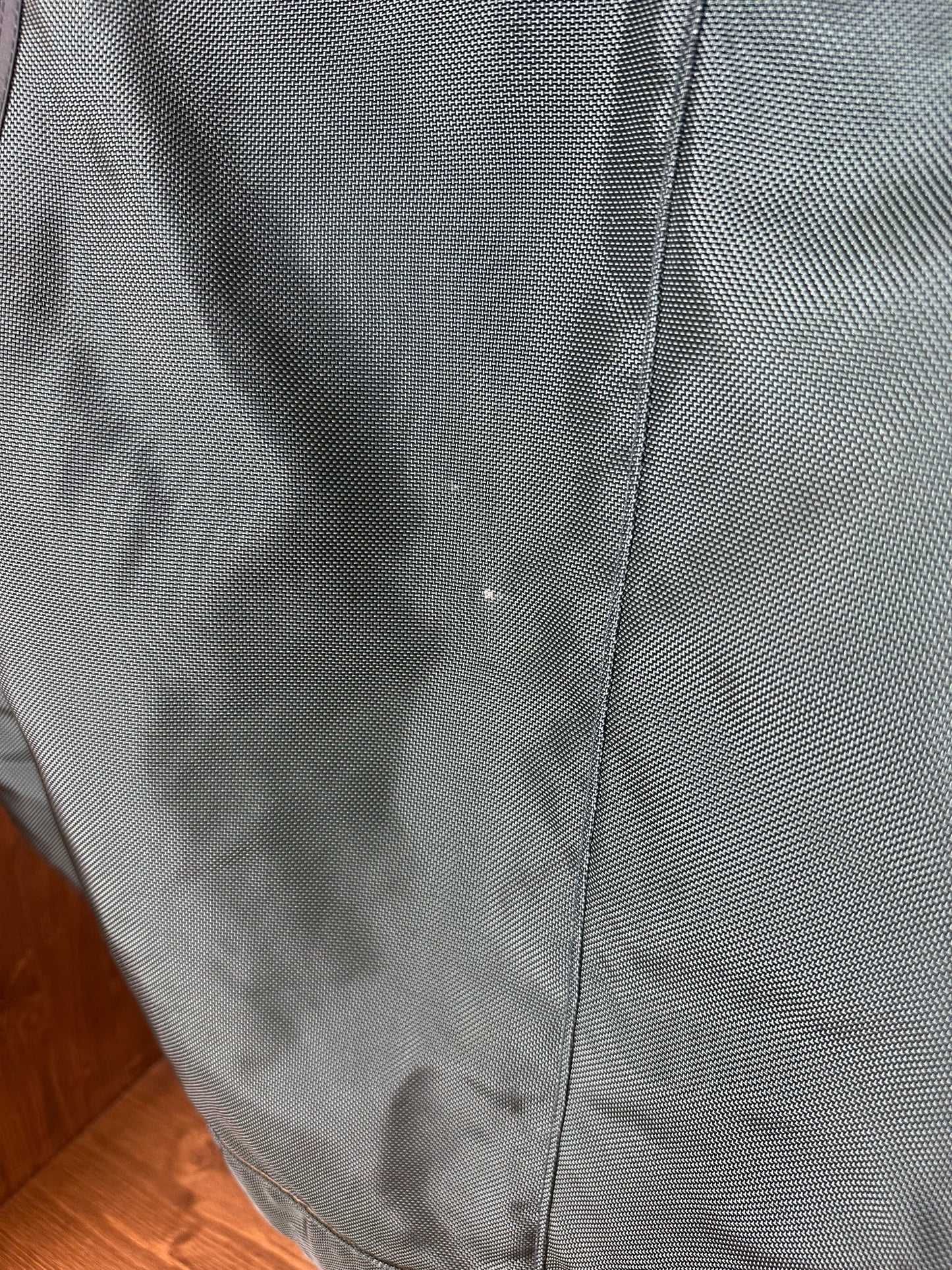 AW15 OXFORD NYLON SHEARLING JACKET in Emerald Green