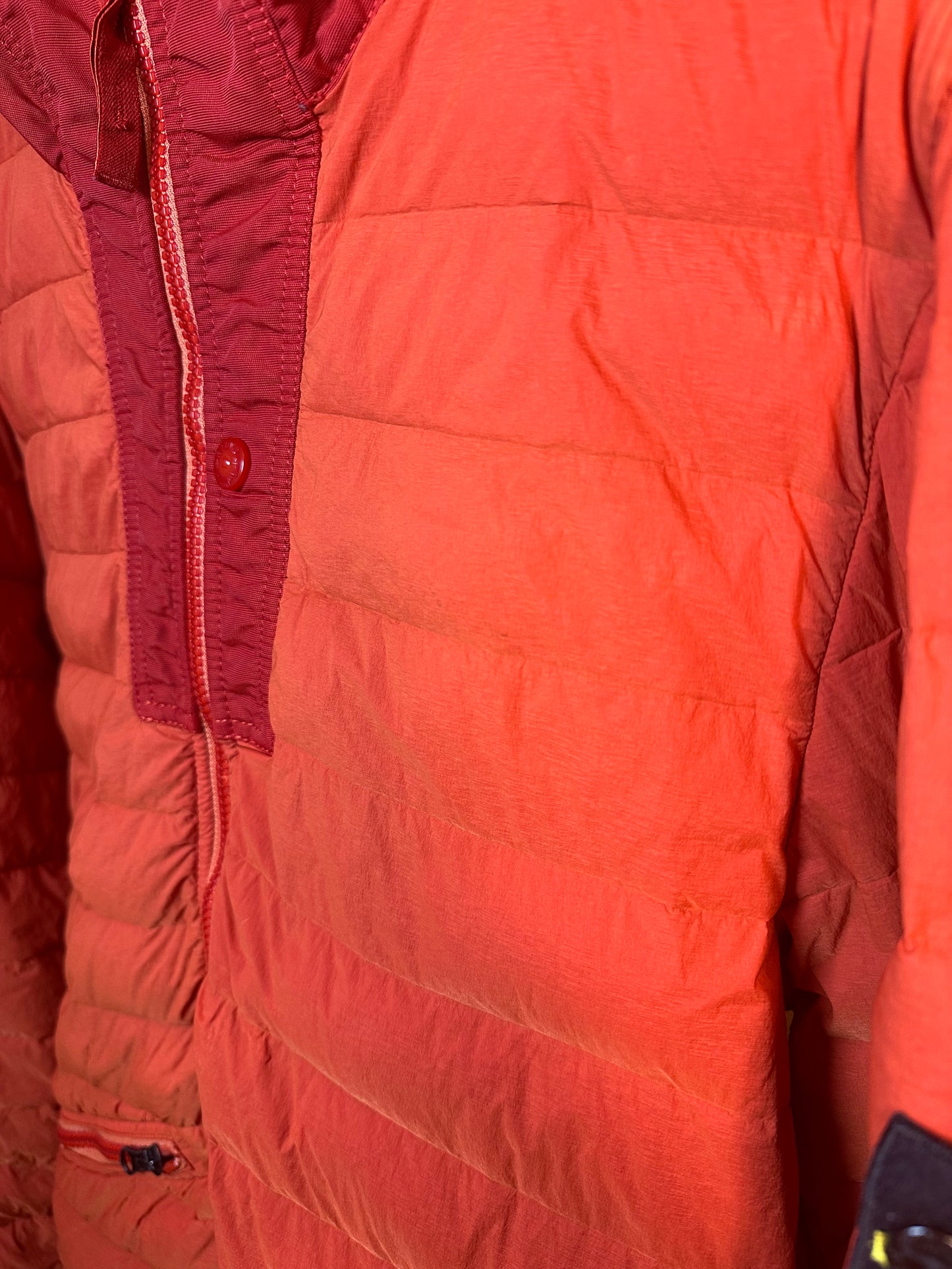 LOOM WOVEN DOWN CHAMBERS STRETCH NYLON-TC in bright orange