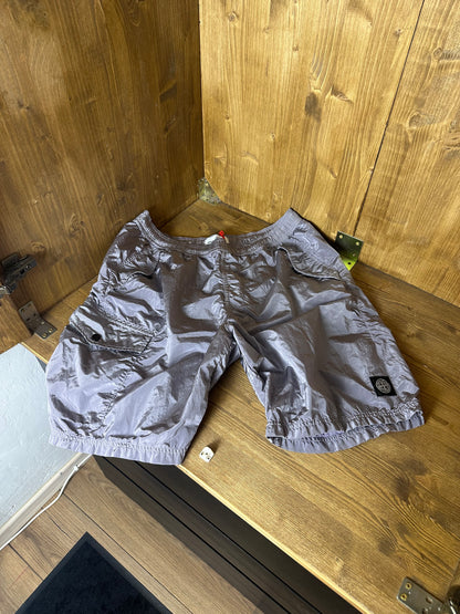 SS18 NYLON METAL SHORTS in Space Grey