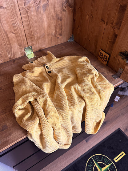 AW98 CHENILLE COTTON JUMPER in Saffron Yellow