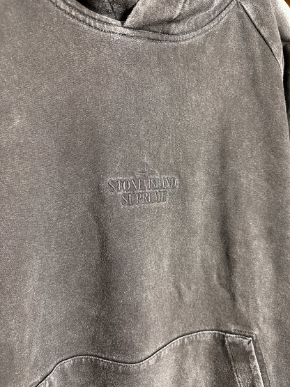 SS20 STONE WASH HOODIE  Supreme X Stone Island in Granite Grey